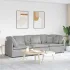 Canapea modulară cu perne, gri deschis, textil GartenMobel Dekor