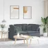 Canapea modulară cu perne catifea gri închis GartenMobel Dekor