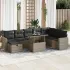 Set canapele de grădină, 9 piese, cu perne, gri, poliratan GartenMobel Dekor