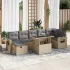 Set canapele de grădină, 8 piese, cu perne, bej, poliratan GartenMobel Dekor