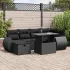Set canapele de grădină, 7 piese, cu perne, gri, poliratan GartenMobel Dekor