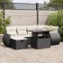 Set canapele de grădină, 7 piese, cu perne, gri, poliratan GartenMobel Dekor