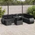 Set canapele de grădină, 9 piese, cu perne, gri, poliratan GartenMobel Dekor
