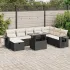Set canapele de grădină, 9 piese, cu perne, gri, poliratan GartenMobel Dekor