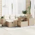 Set canapele de grădină, 8 piese, cu perne, bej, poliratan GartenMobel Dekor