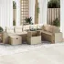 Set canapele de grădină, 9 piese, cu perne, gri, poliratan GartenMobel Dekor