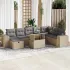Set canapele de grădină, 9 piese, cu perne, gri, poliratan GartenMobel Dekor