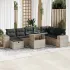 Set canapele de grădină, 9 piese, cu perne, gri, poliratan GartenMobel Dekor