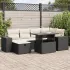Set canapele de grădină, 8 piese, cu perne, bej, poliratan GartenMobel Dekor