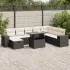 Set canapele de grădină, 9 piese, cu perne, gri, poliratan GartenMobel Dekor