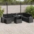 Set canapele de grădină, 9 piese, cu perne, gri, poliratan GartenMobel Dekor
