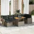 Set canapea de grădină cu perne, 5 piese, poliratan/lemn acacia GartenMobel Dekor