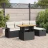 Set mobilier grădină cu perne 6 piese gri poliratan/lemn acacia GartenMobel Dekor