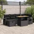 Set canapele grădină cu perne 8 piese bej poliratan/lemn acacia GartenMobel Dekor