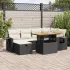 Set canapele grădină cu perne 8 piese bej poliratan/lemn acacia GartenMobel Dekor