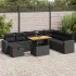 Set mobilier grădină perne 9 piese negru poliratan/lemn acacia GartenMobel Dekor