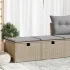 Set mobilier grădină cu perne 2 piese gri poliratan/lemn acacia GartenMobel Dekor