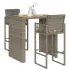 Set mobilier bar de grădină, cu perne, 5 piese, gri, poliratan GartenMobel Dekor