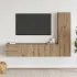 Dulapuri TV montate pe perete 3 buc. stejar artizanal lemn GartenMobel Dekor