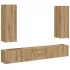 Set de dulapuri TV, 5 piese, stejar sonoma, lemn prelucrat GartenMobel Dekor