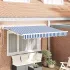 Cadru de copertină Galben și alb 300 x 200 cm GartenMobel Dekor