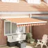 Cortina Retractabilă Roșu și Negru 350 x 250 cm Stofă și Metal GartenMobel Dekor