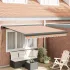 Cortina Retractabilă Gri deschis 350 x 250 cm Stofă și Metal GartenMobel Dekor