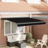 Cortina Retractabilă Gri deschis 350 x 250 cm Stofă și Metal GartenMobel Dekor