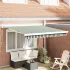 Cortina Retractabilă Roșu și Negru 350 x 250 cm Stofă și Metal GartenMobel Dekor