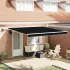 Cortina Retractabilă Manual Verde și alb 400 × 300 cm GartenMobel Dekor