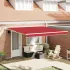 Cortina Retractabilă Roșu și Alb 400 × 350 cm GartenMobel Dekor