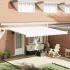Cortina Retractabilă Manual Verde și alb 450 × 300 cm GartenMobel Dekor