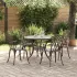 Set de masă pentru grădină 7 pcs Bronz Aluminiu GartenMobel Dekor