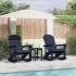 Fotolii Adirondack Marmite 2 pcs Negru HDPE GartenMobel Dekor