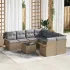 Set de canapele pentru grădină 9 pcs Maro Rattan poli GartenMobel Dekor