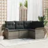 Set de canapele pentru grădină 4 pcs Gri deschis poliratan GartenMobel Dekor
