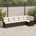 Set de canapele pentru grădină cu pernă 6 pcs Maro poliratan GartenMobel Dekor