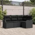 Set de canapele pentru grădină 4 pcs Gri deschis poliratan GartenMobel Dekor