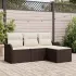 Set de canapele pentru grădină 4 pcs Gri deschis Rattan poli GartenMobel Dekor
