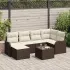 Set de canapele pentru grădină cu pernă 7 pcs Negru Rattan poli GartenMobel Dekor