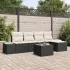 Set de canapele pentru grădină cu pernă 6 pcs Negru poliratan GartenMobel Dekor
