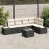 Set de canapele pentru grădină 6 pcs Negru poliratan GartenMobel Dekor