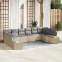 Set de canapele pentru grădină cu pernă 10 pcs Bej poliratan GartenMobel Dekor
