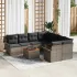 Set de canapele pentru grădină cu pernă 9 pcs Negru poliratan GartenMobel Dekor
