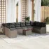 Set de canapele pentru grădină cu pernă 11 pcs Negru poliratan GartenMobel Dekor