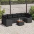 Set de canapele pentru grădină cu pernă 8 pcs Negru poliratan GartenMobel Dekor