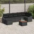 Set de canapele pentru grădină cu pernă 8 pcs Negru poliratan GartenMobel Dekor