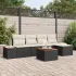 Set de canapele pentru grădină cu pernă 6 pcs Negru Rattan poli GartenMobel Dekor