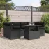 Set de canapele pentru grădină cu pernă 7 pcs Negru Rattan poli GartenMobel Dekor