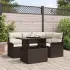 Set de canapele pentru grădină cu pernă 5 pcs Gri Rattan poli GartenMobel Dekor